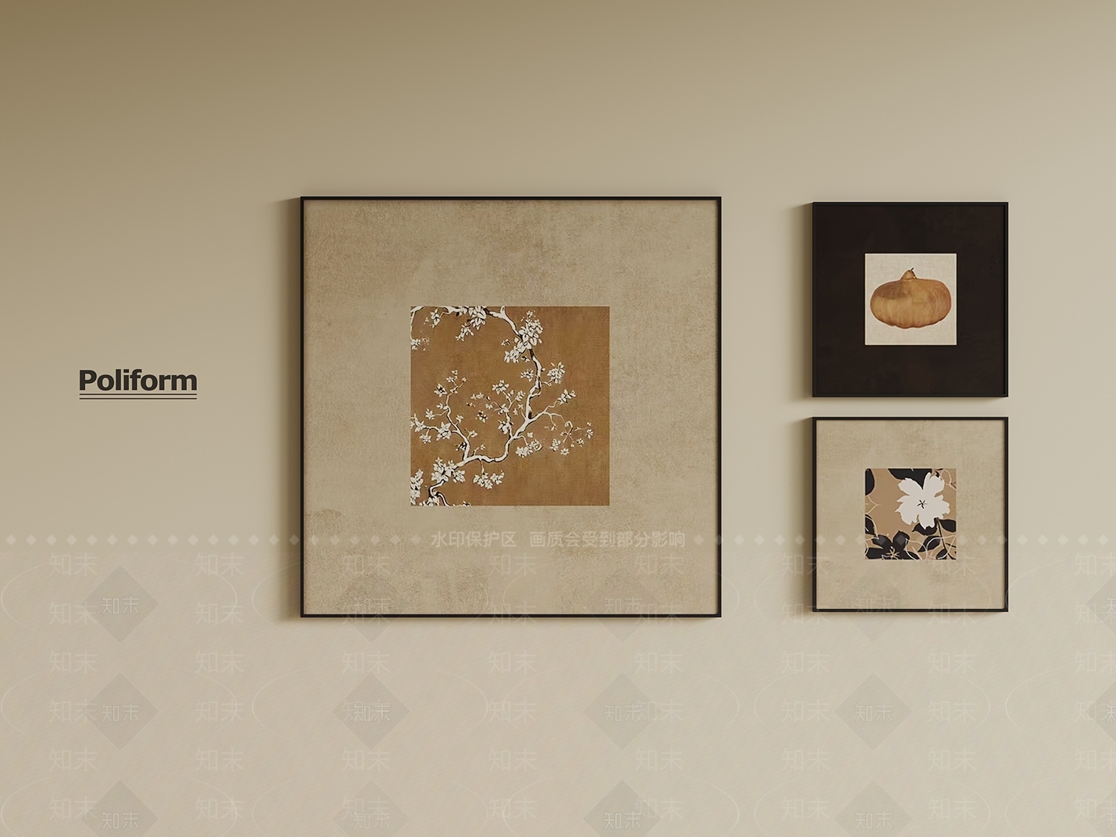 中古挂画SU模型下载【ID:1190726301】