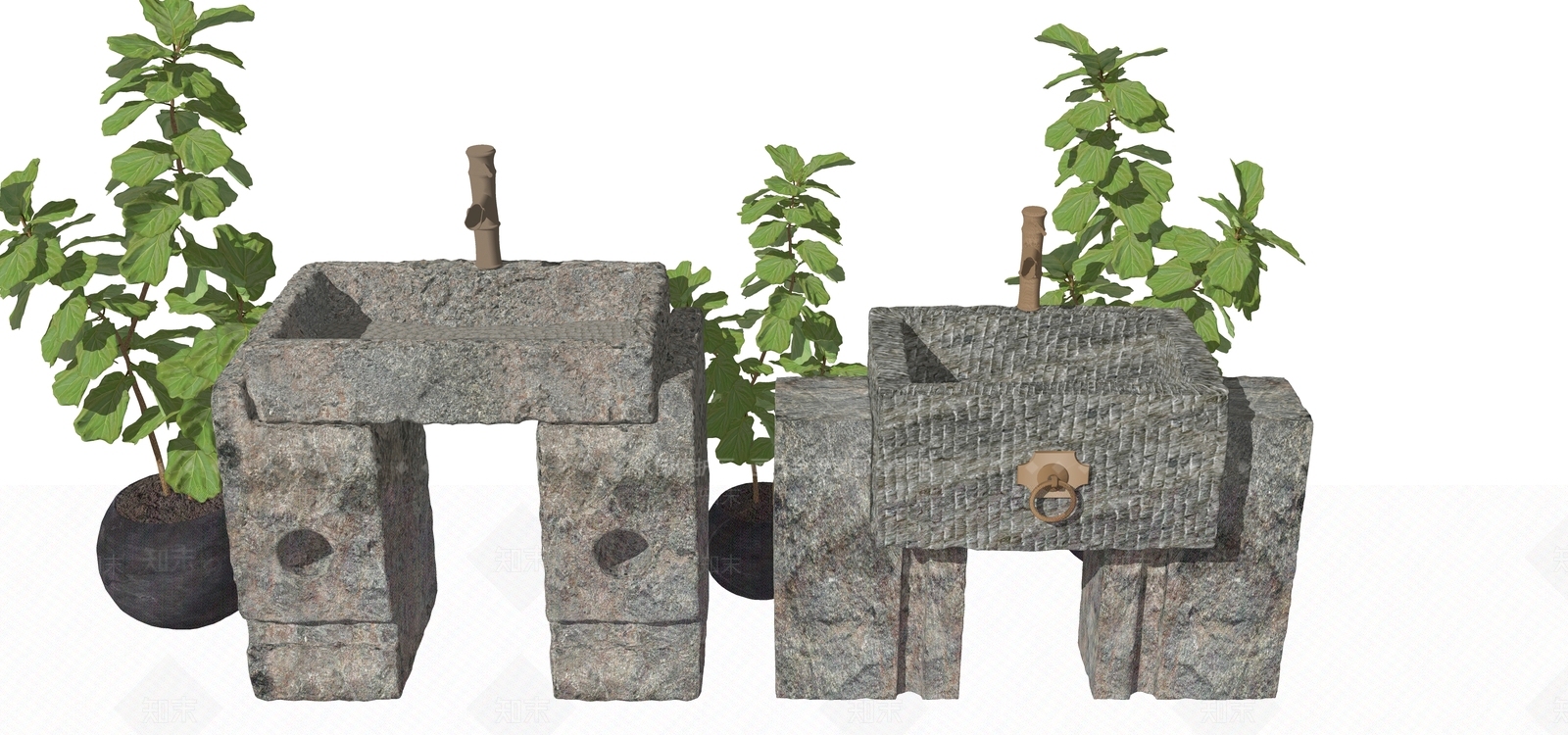 现代石头SU模型下载【ID:1190727418】