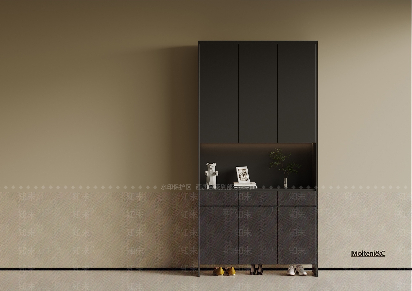 现代鞋柜3D模型下载【ID:1190731330】