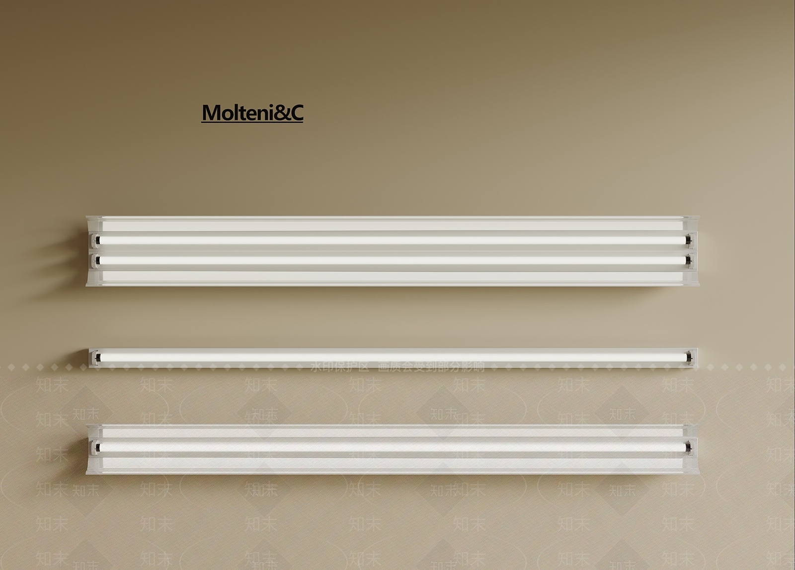 现代工业格栅灯3D模型下载【ID:1190733917】