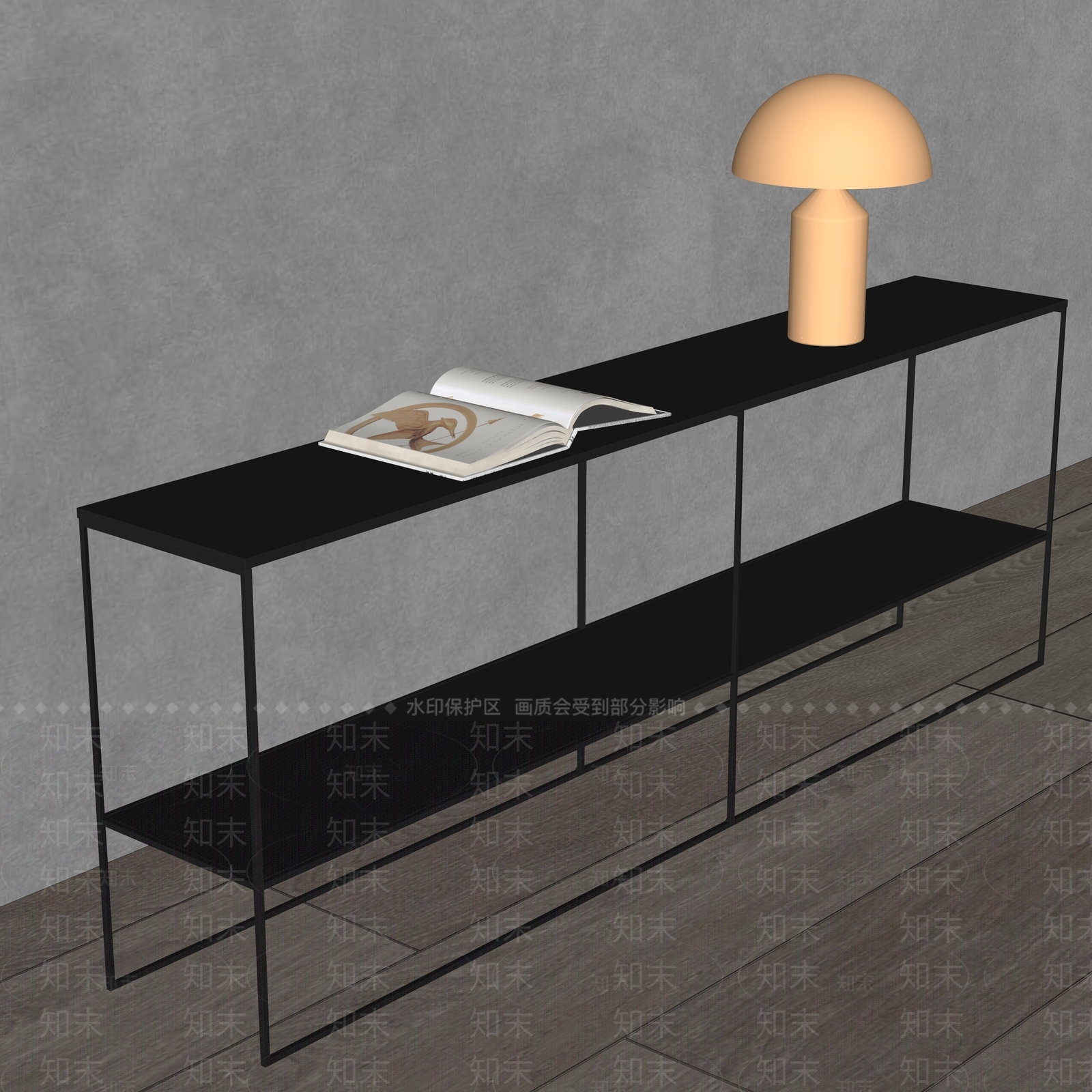 现代轻奢书架3D模型下载【ID:1190734724】