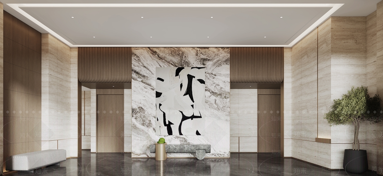 现代酒店大堂SU模型下载【ID:1190735540】