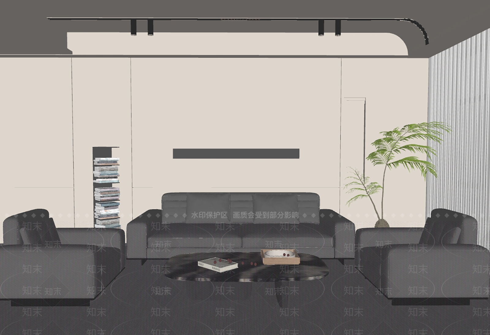 现代极简其他办公区域SU模型下载【ID:1190739104】