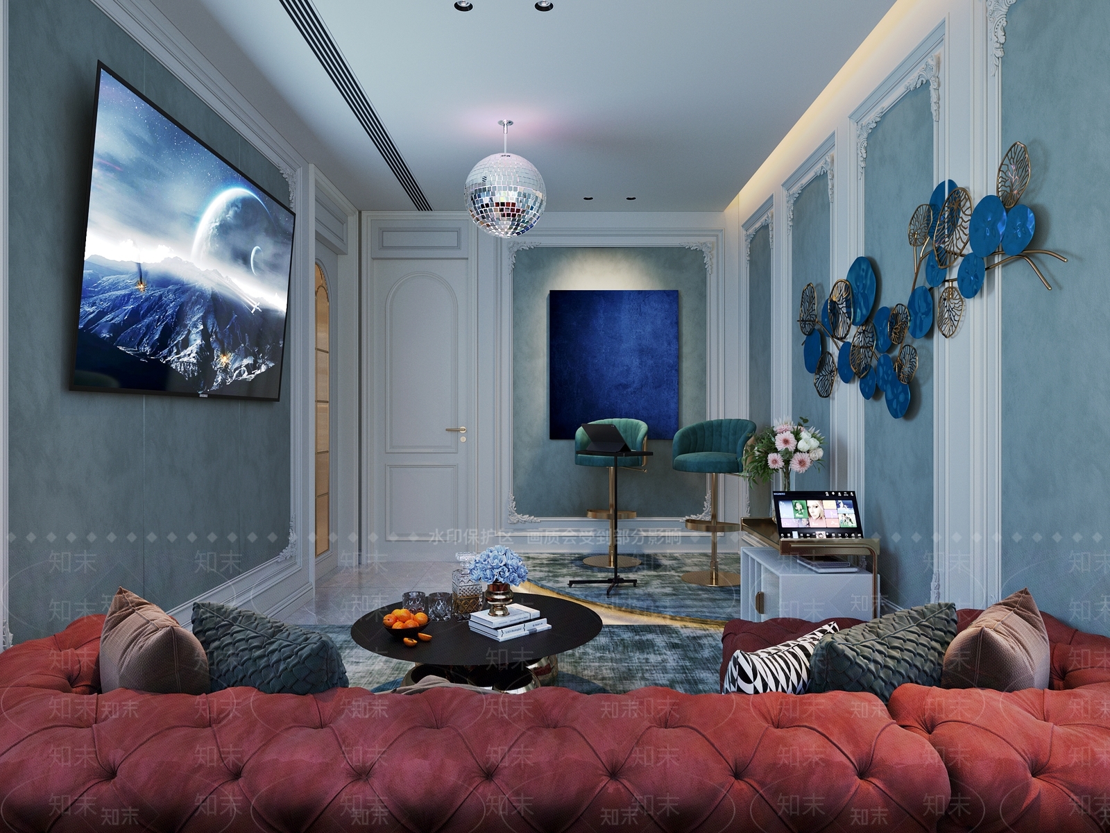 法式影音室3D模型下载【ID:1190740795】