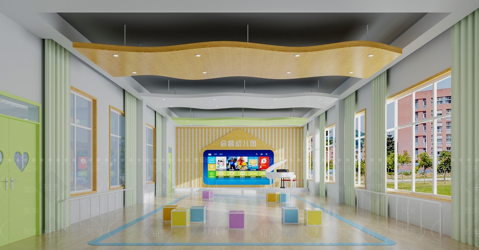 现代幼儿园3D模型下载【ID:1190746616】