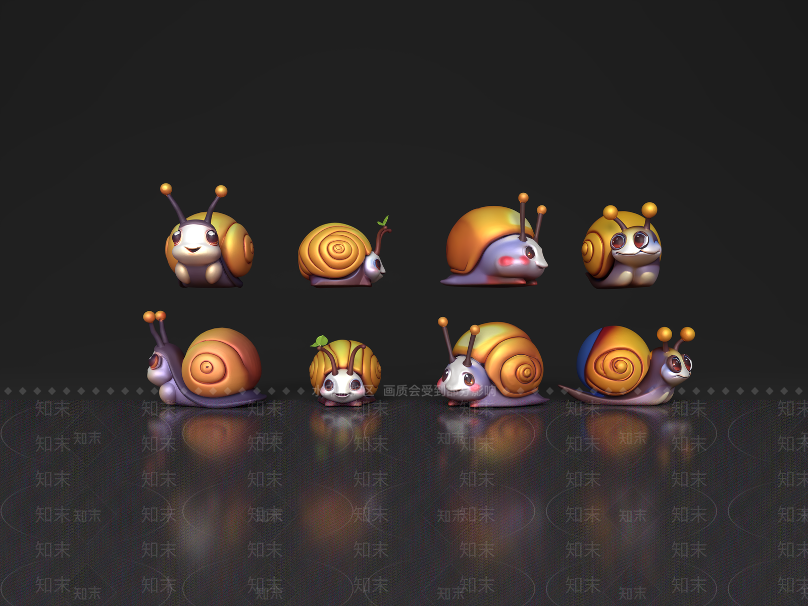 爬行类动物3D模型下载【ID:1190749620】