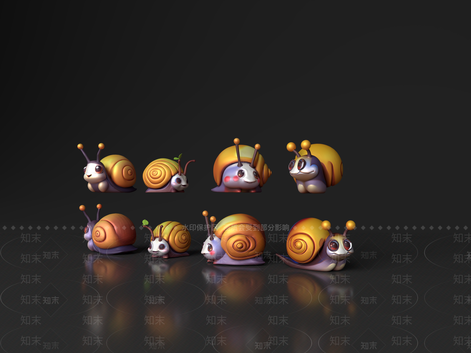 爬行类动物3D模型下载【ID:1190749620】