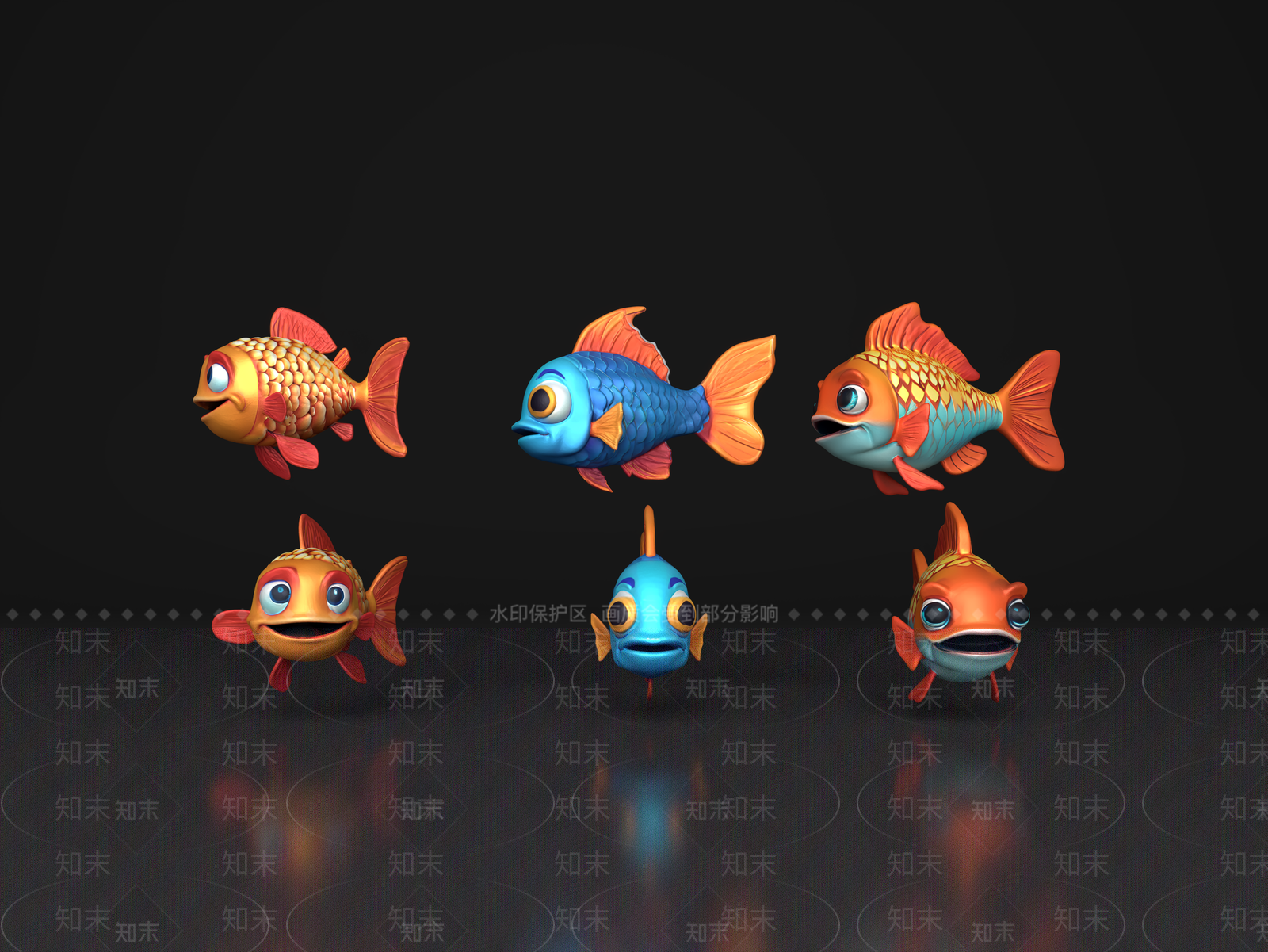 水生类动物3D模型下载【ID:1190751602】