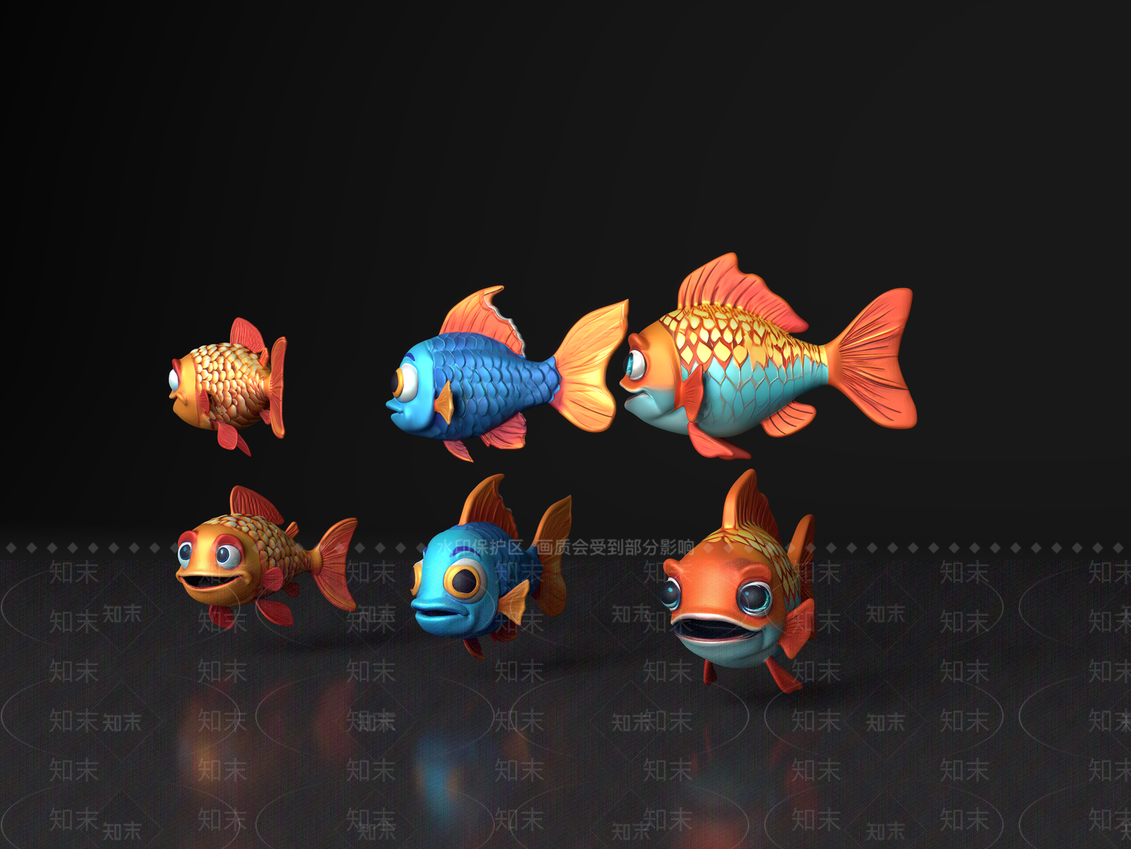 水生类动物3D模型下载【ID:1190751602】
