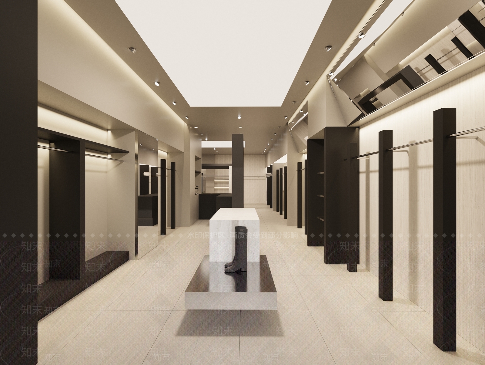 现代极简服装店3D模型下载【ID:1190752896】