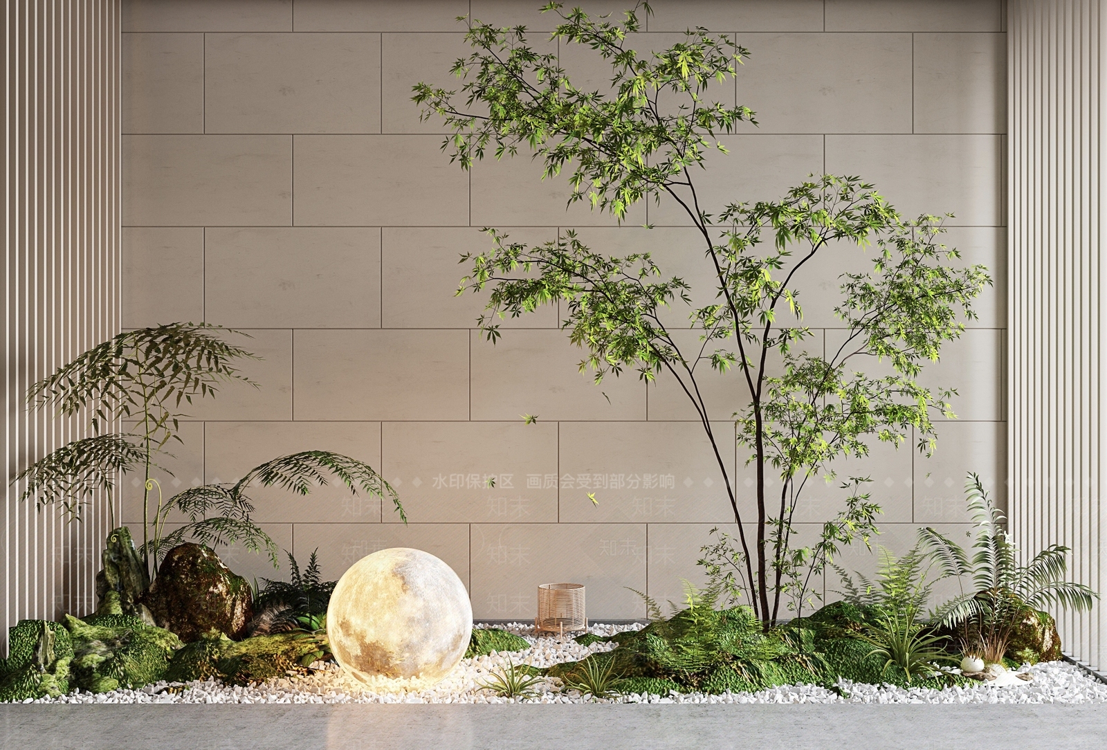 现代室内景观3D模型下载【ID:1190752902】