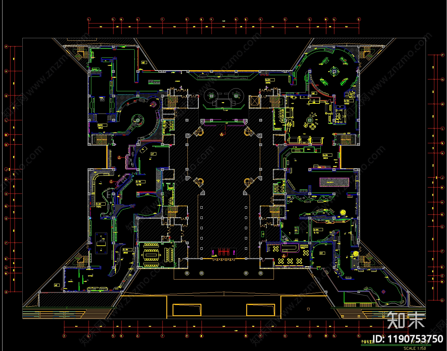 现代博物馆cad施工图下载【ID:1190753750】
