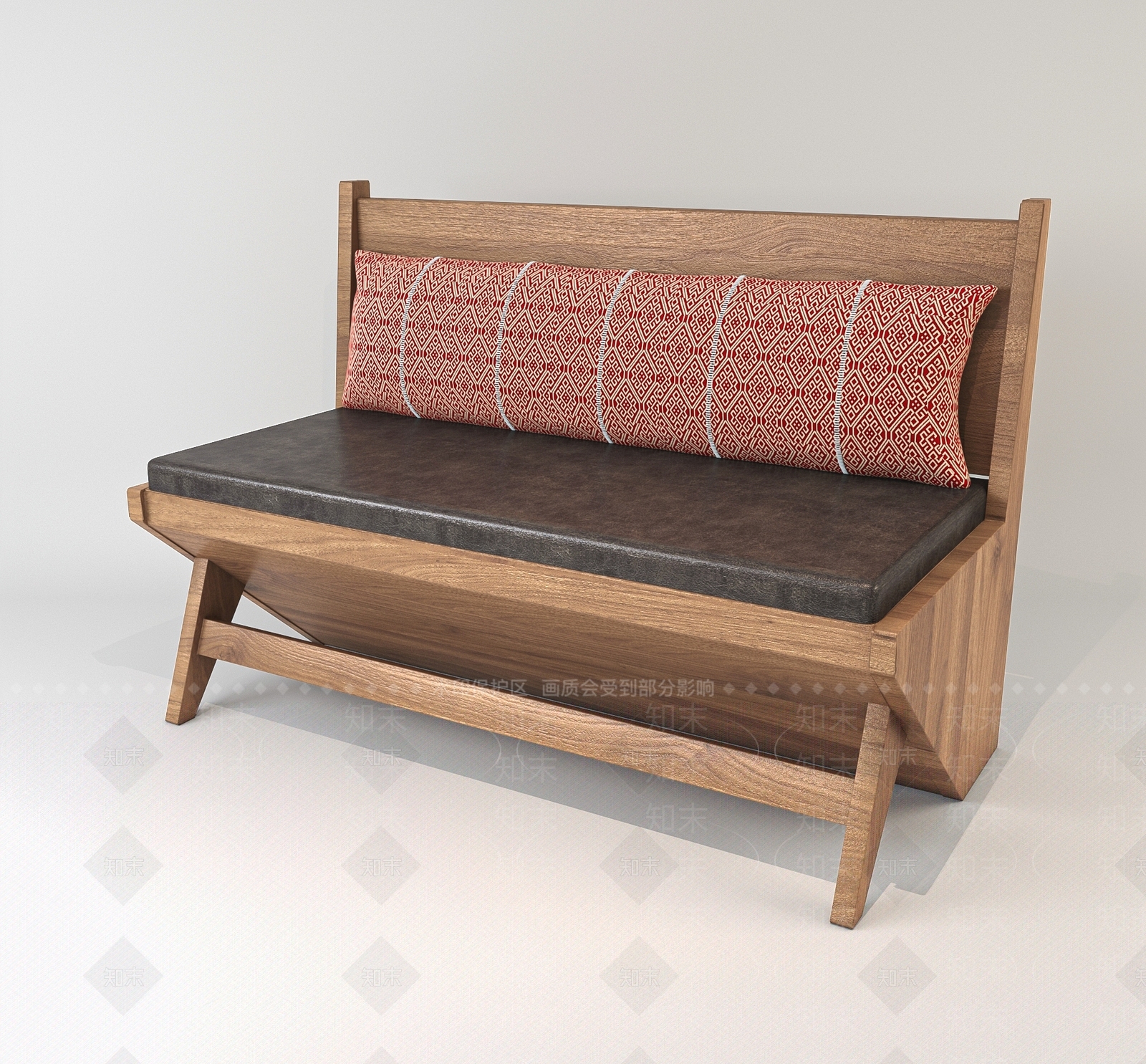 复古原木卡座沙发3D模型下载【ID:1190753736】