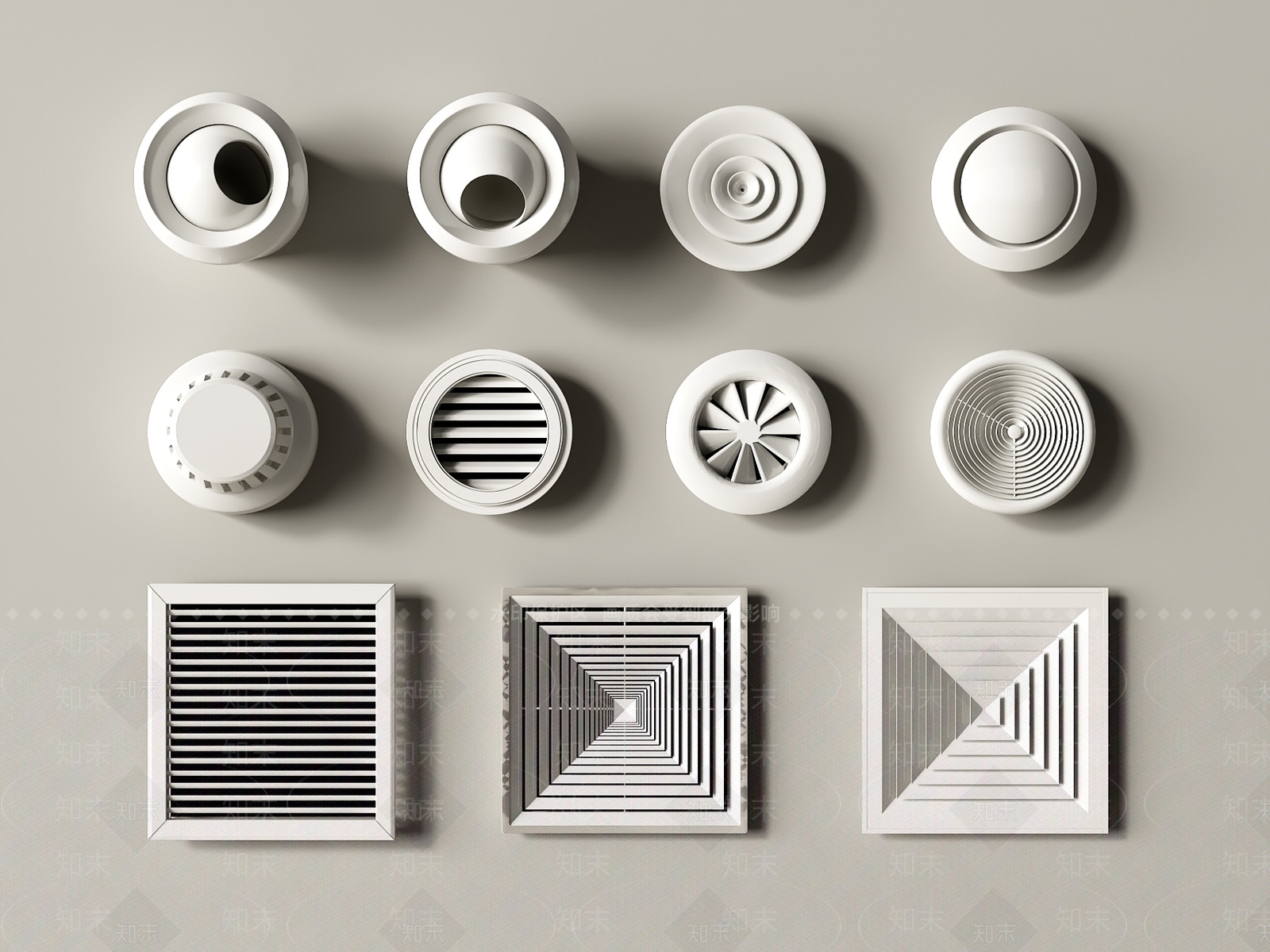 空调出风口3D模型下载【ID:1190754051】