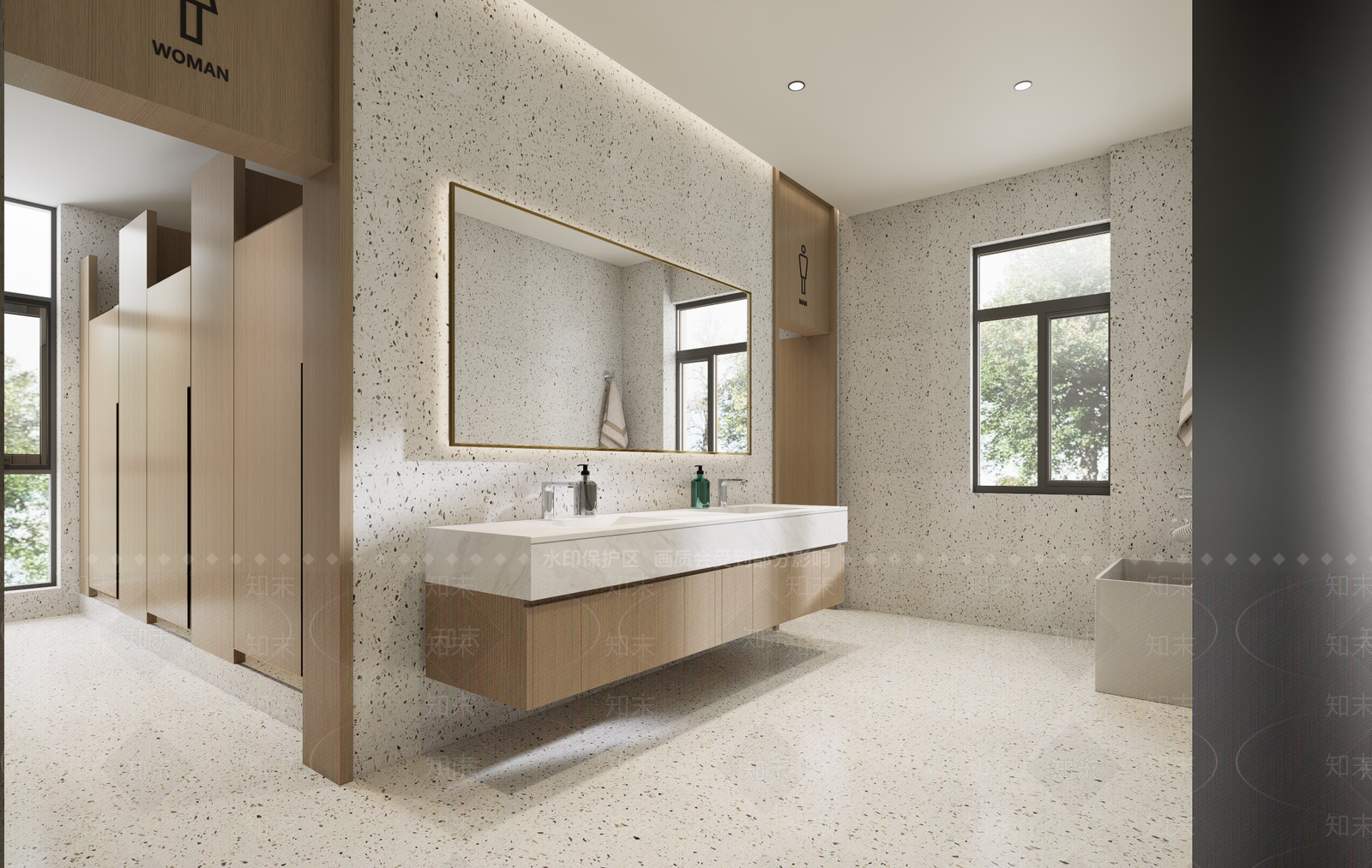 现代公共卫生间SU模型下载【ID:1190755385】