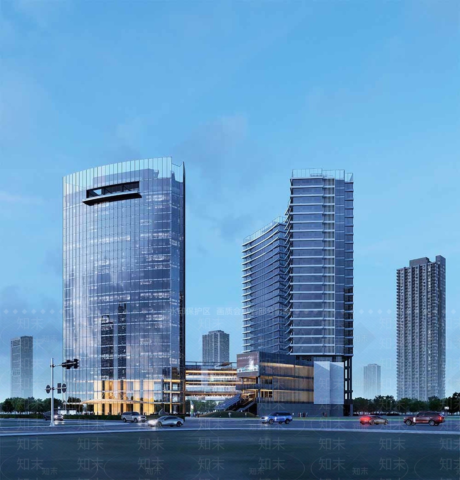 现代酒店建筑SU模型下载【ID:1191174976】