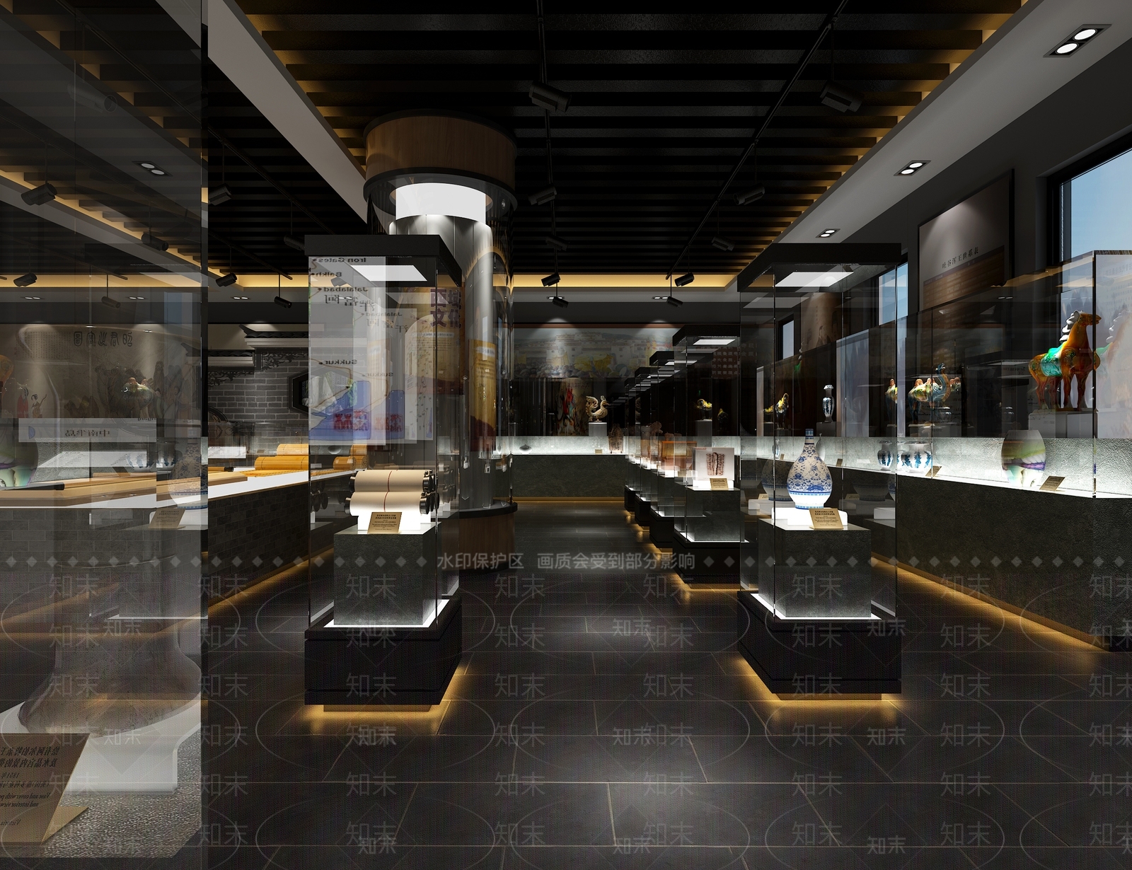 现代中式博物馆3D模型下载【ID:1190757505】