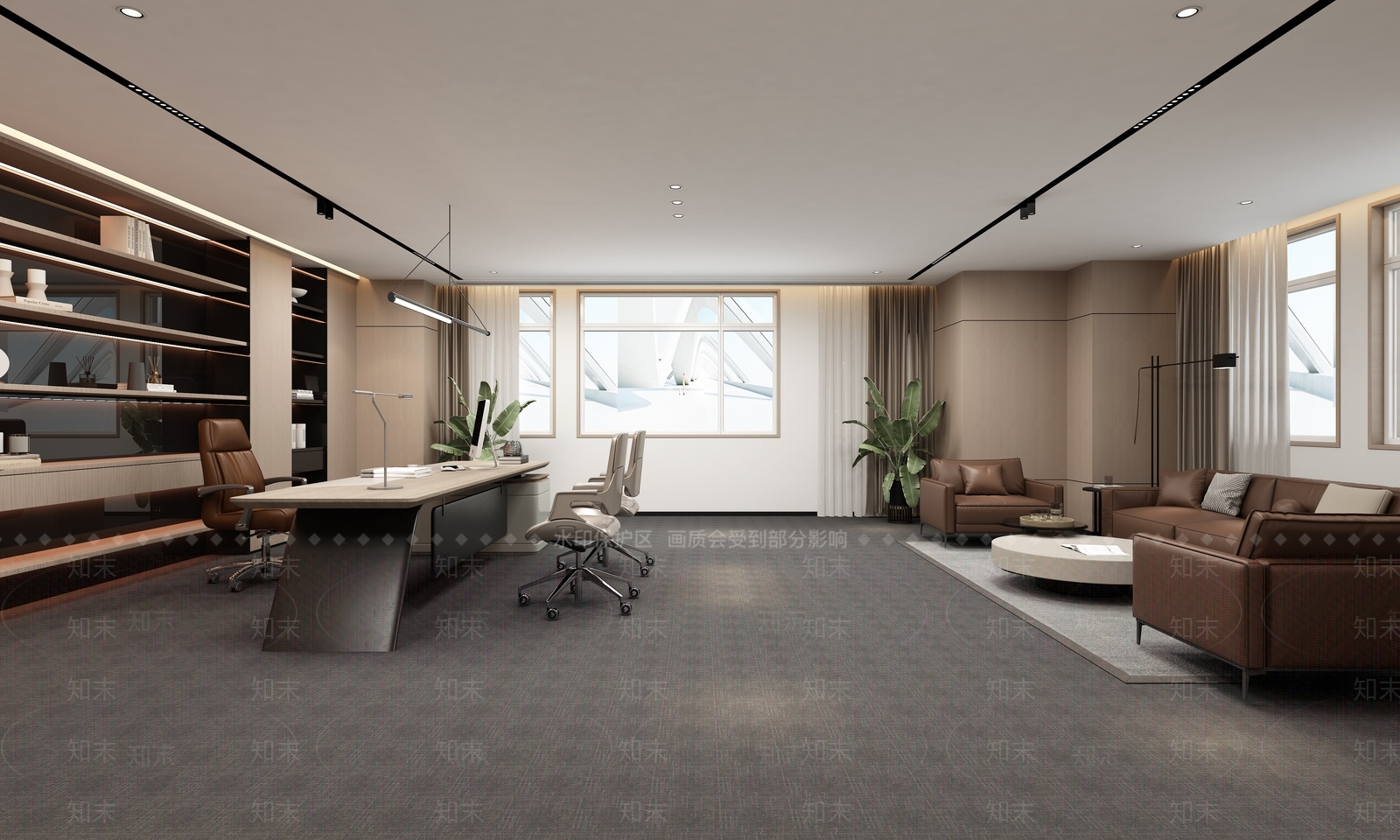 现代茶室3D模型下载【ID:1215091347】