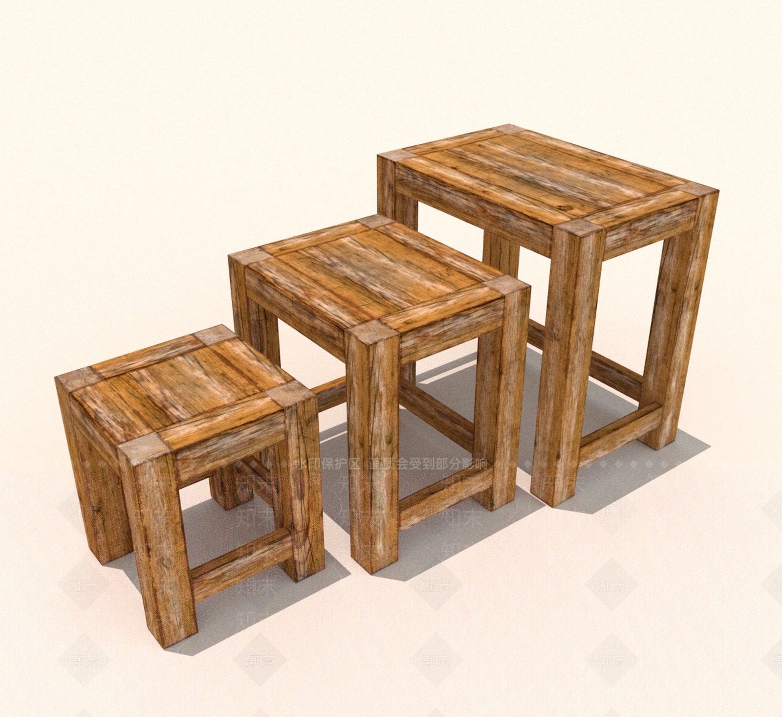 中式其他凳子3D模型下载【ID:1190759653】