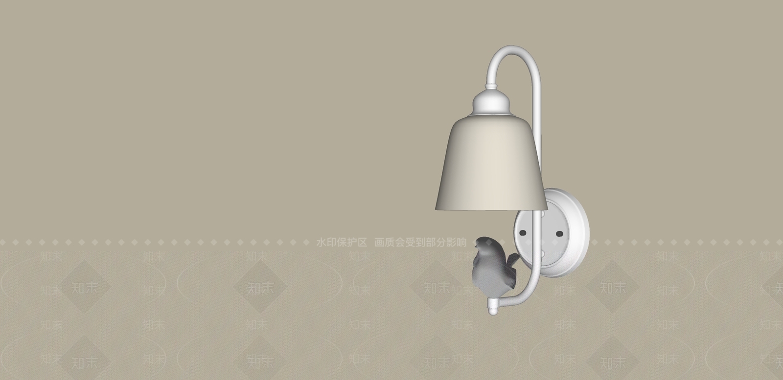 中古侘寂壁灯SU模型下载【ID:1190762009】