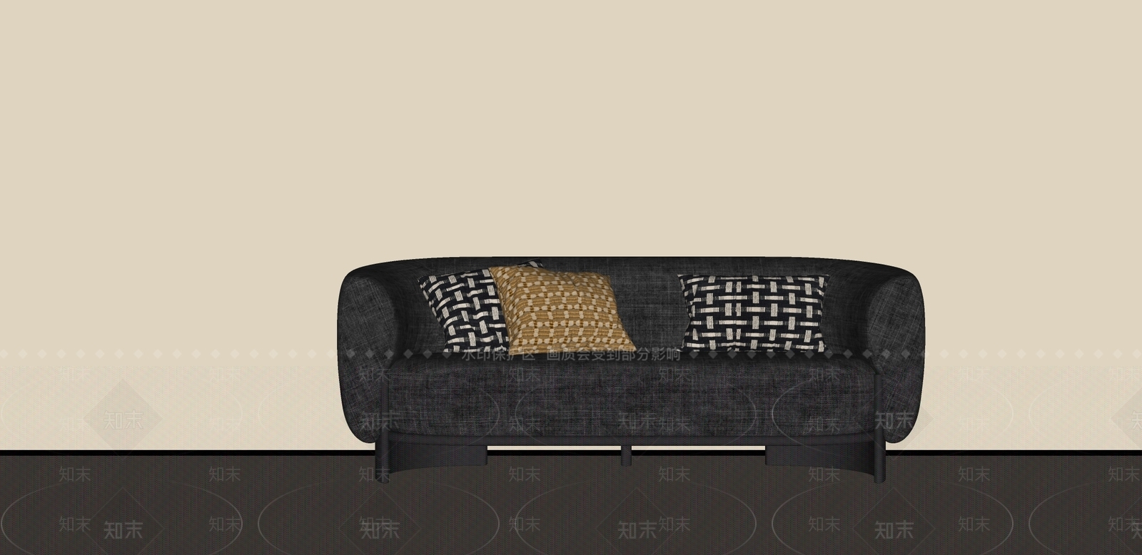 中古侘寂双人沙发SU模型下载【ID:1190763232】