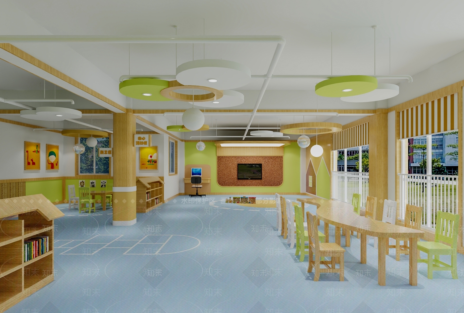 现代幼儿园3D模型下载【ID:1190767343】