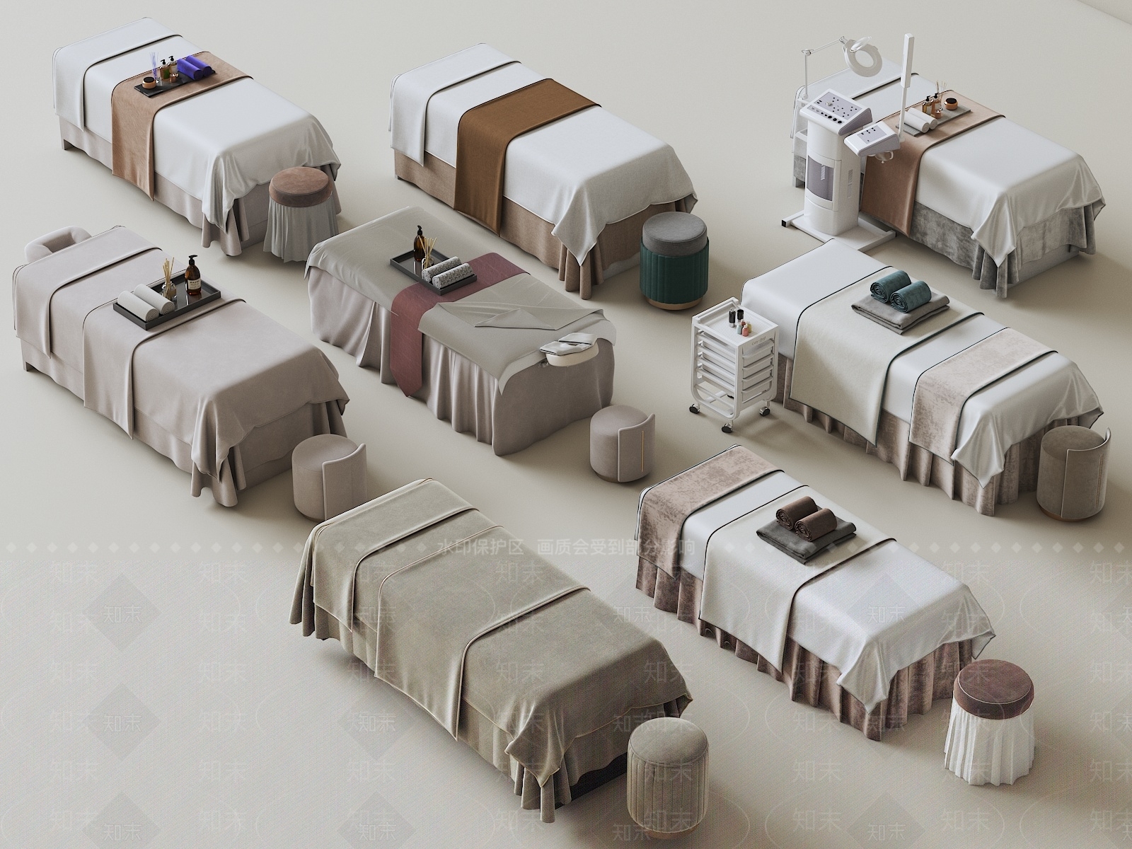 现代按摩床3D模型下载【ID:1190767718】