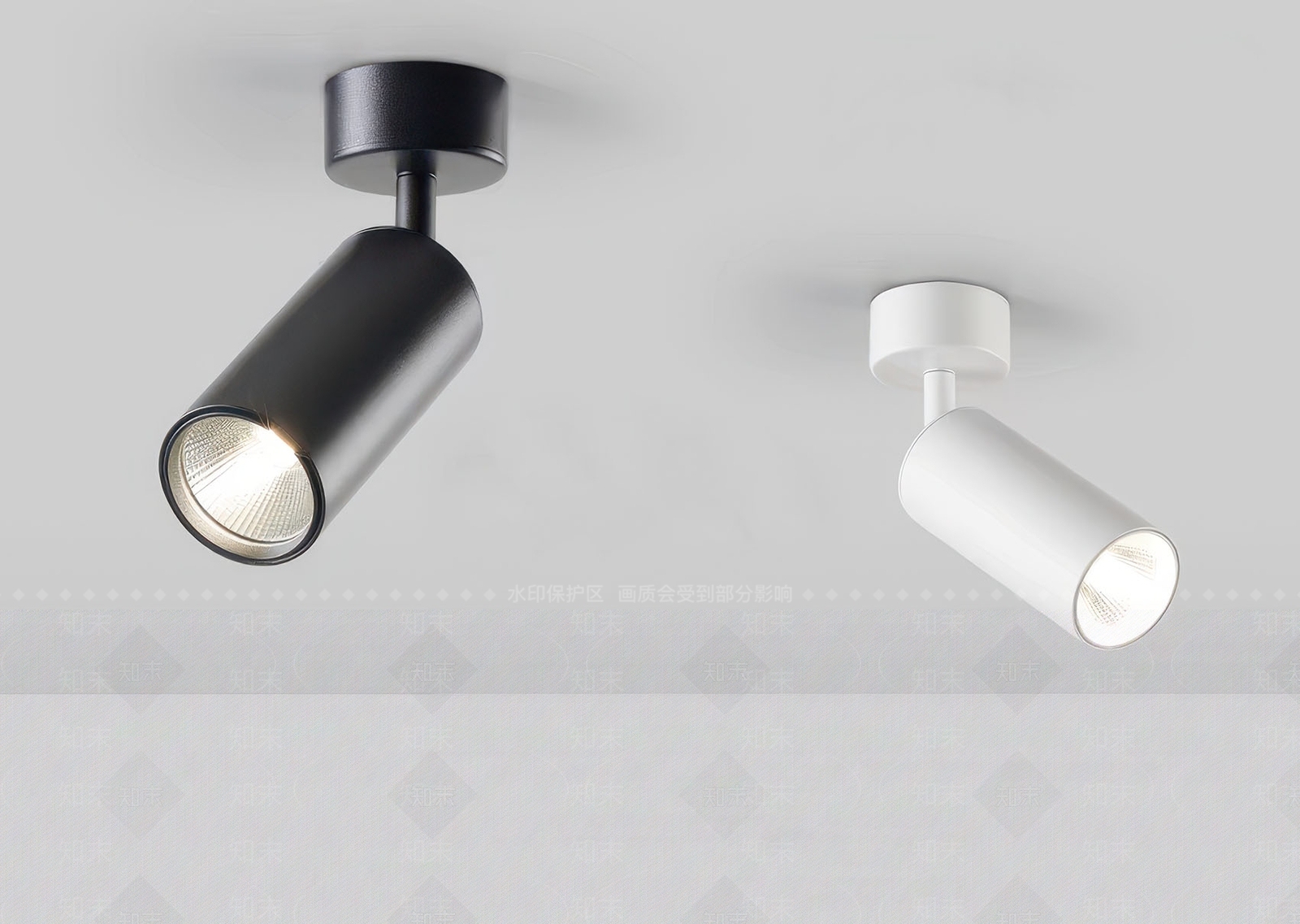 现代筒灯射灯组合3D模型下载【ID:1190769263】