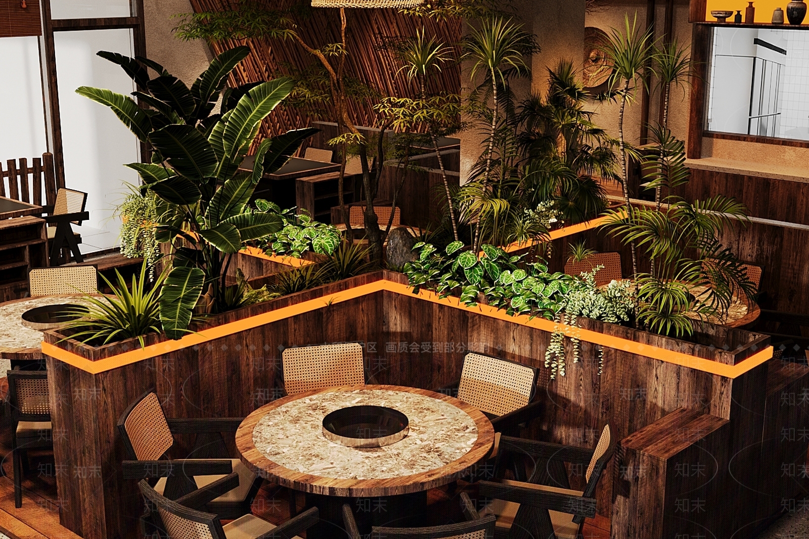 原木烤肉店3D模型下载【ID:1190771619】