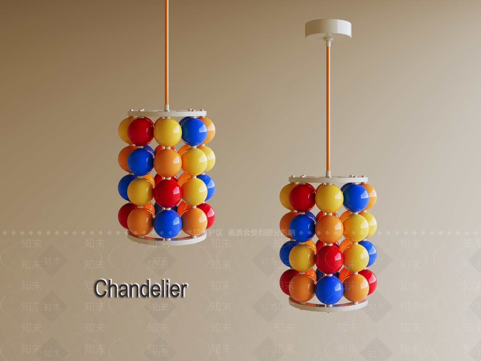 现代北欧小吊灯3D模型下载【ID:1190777590】