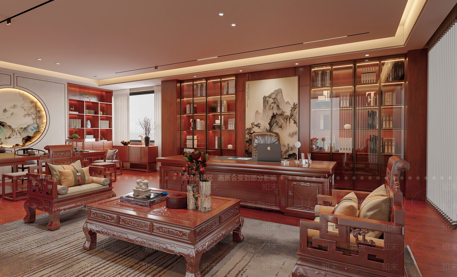 中式茶室3D模型下载【ID:1215091636】
