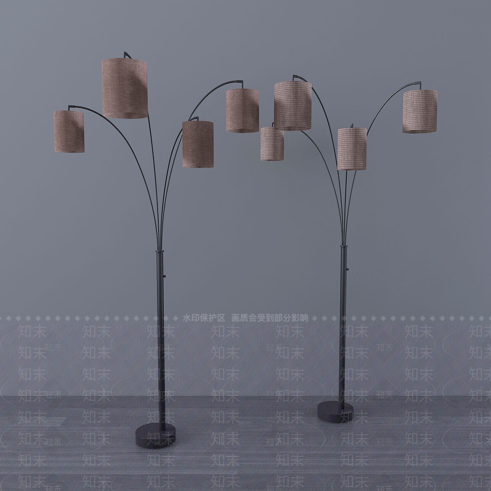 现代落地灯3D模型下载【ID:1190780002】