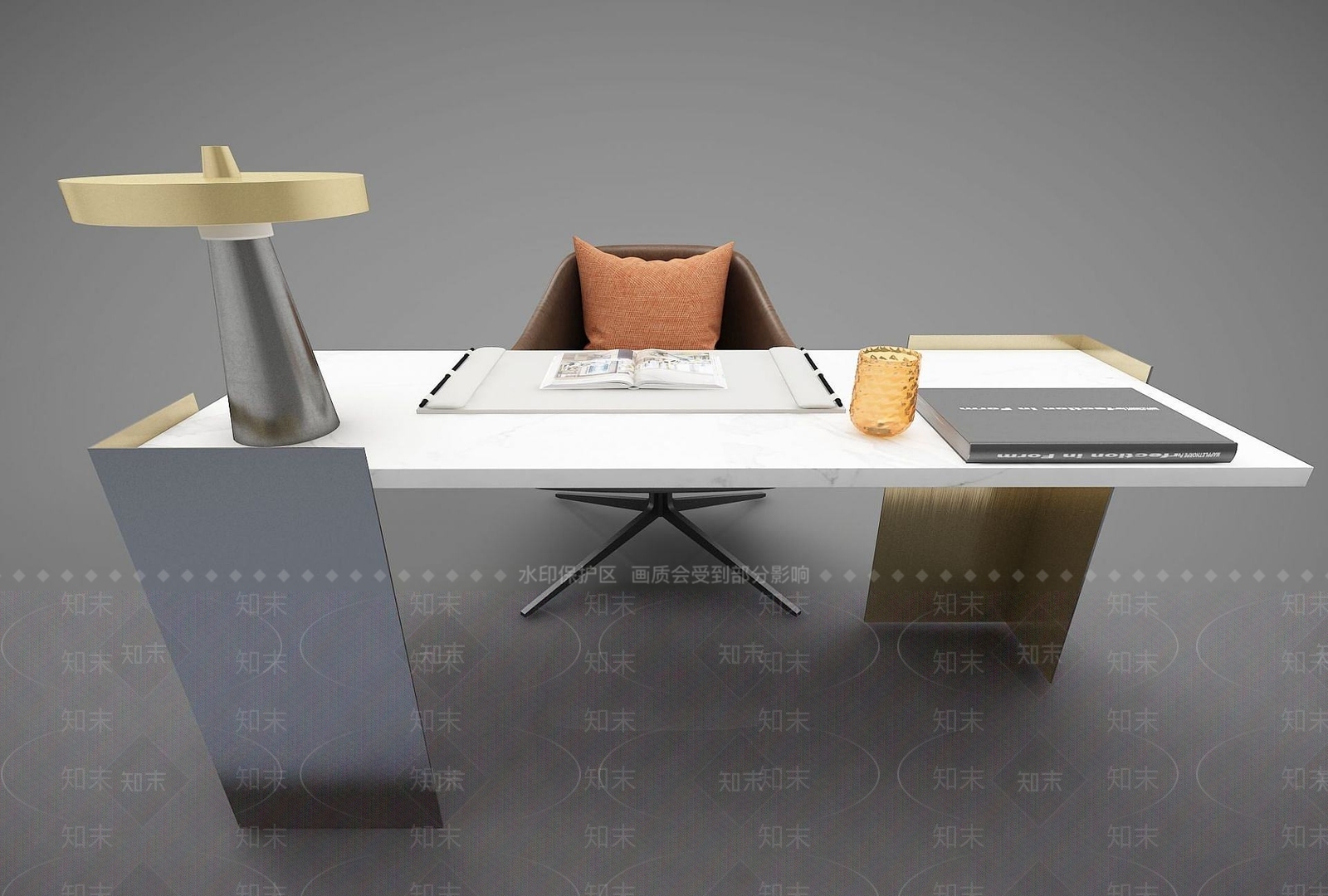 现代办公桌3D模型下载【ID:1190781377】