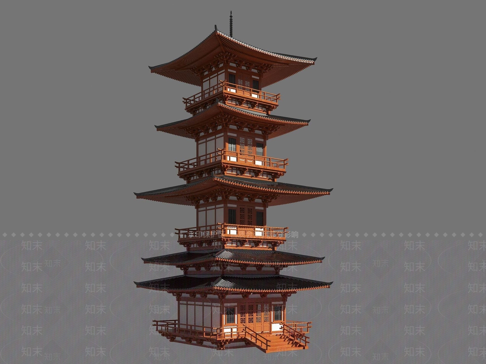 现代木塔3D模型下载【ID:1190781922】