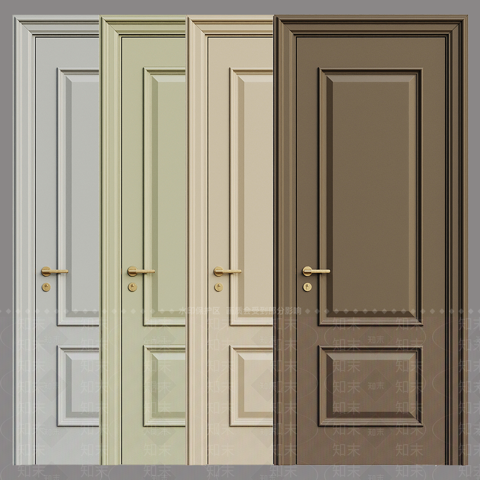 现代奶油单开门3D模型下载【ID:1190782458】