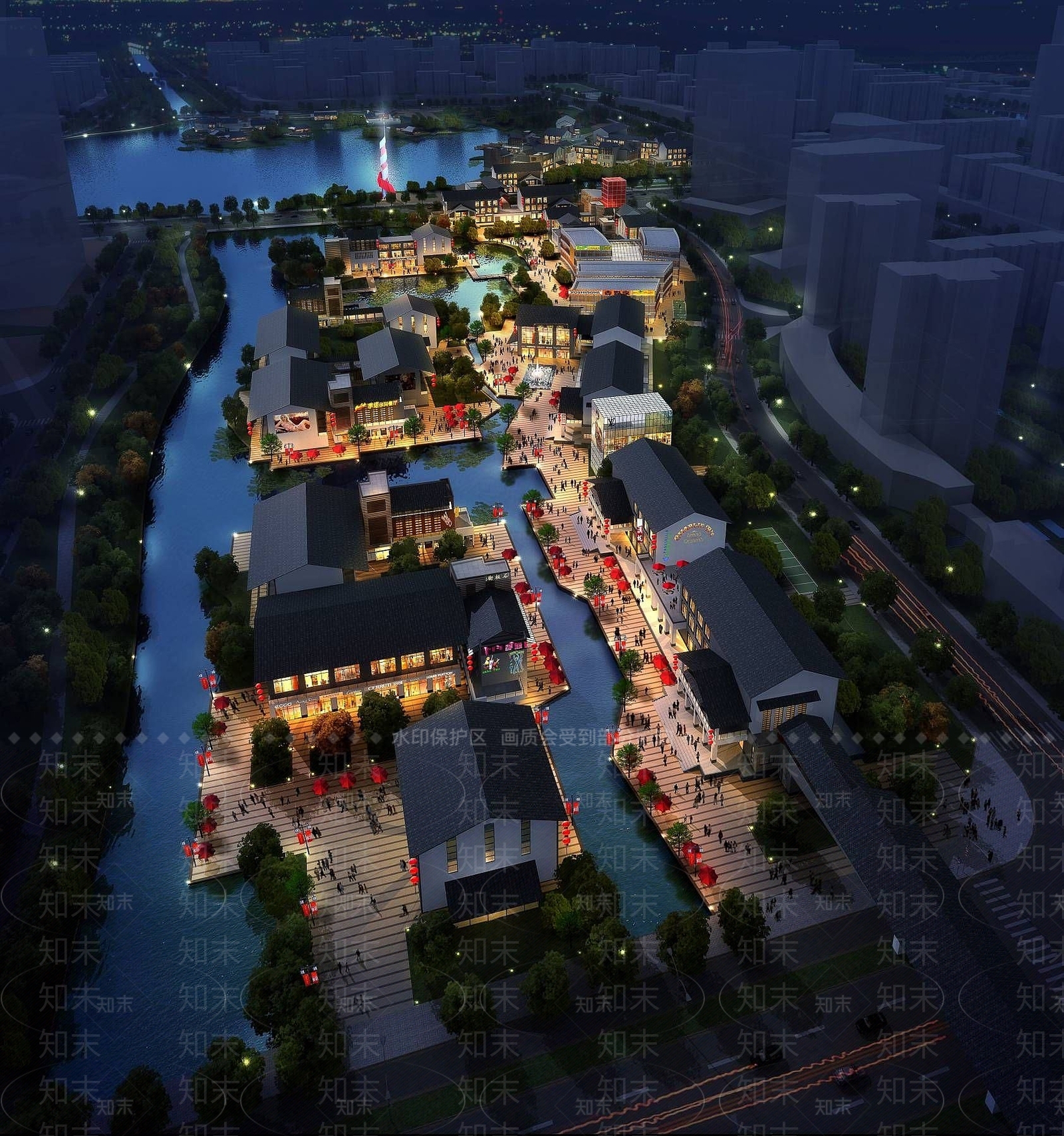 中式青石中式园林建筑3D模型下载【ID:1190782437】