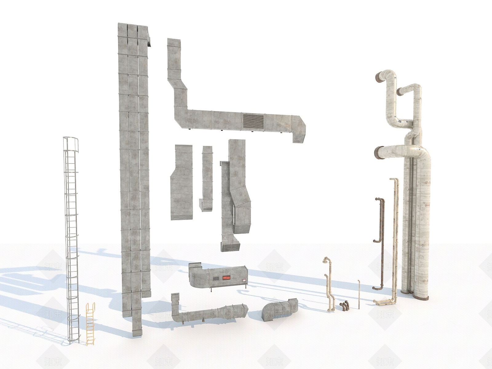 现代其他局部构件3D模型下载【ID:1190787099】