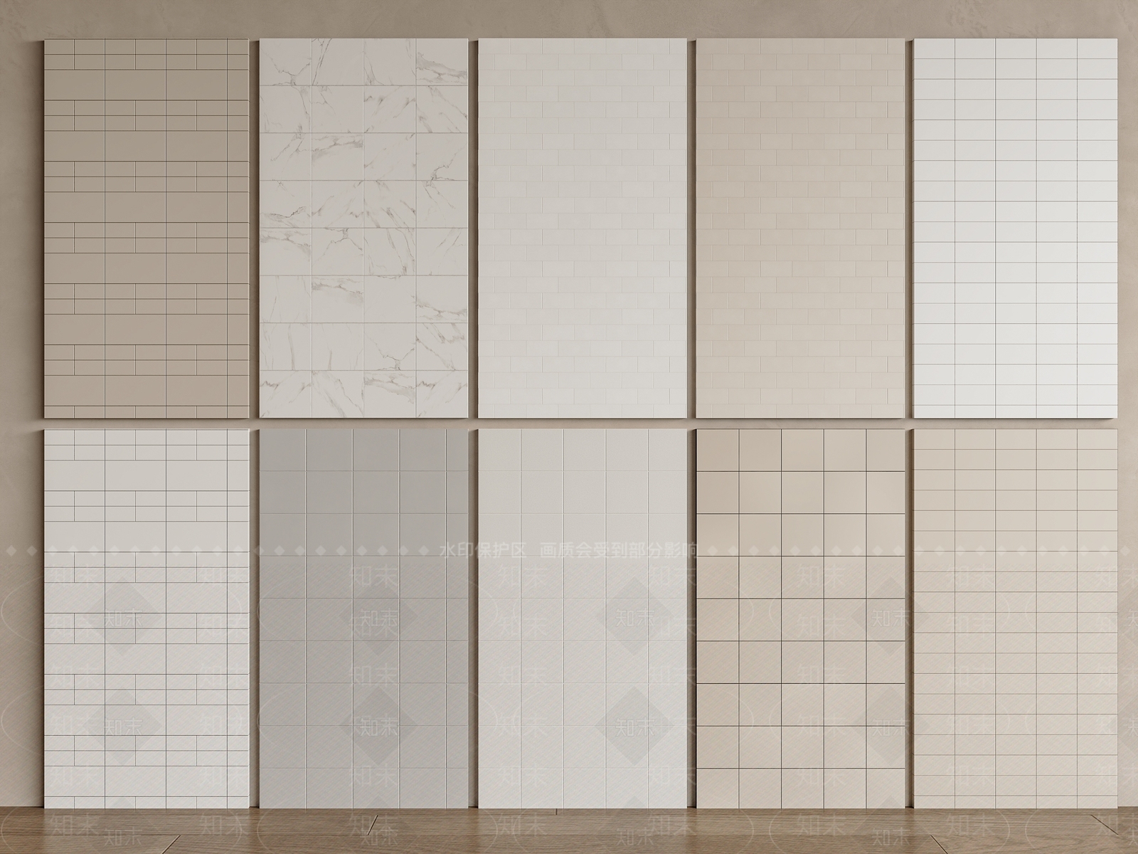 现代奶油背景墙SU模型下载【ID:1190790732】