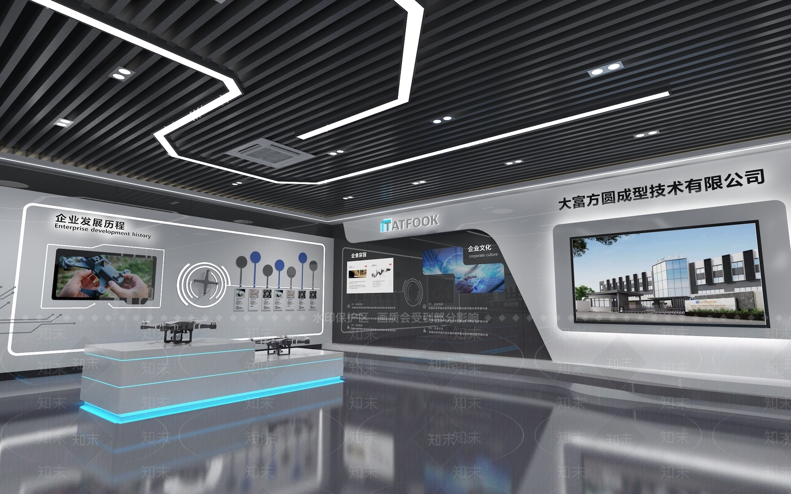 现代科技展厅3D模型下载【ID:1190790862】