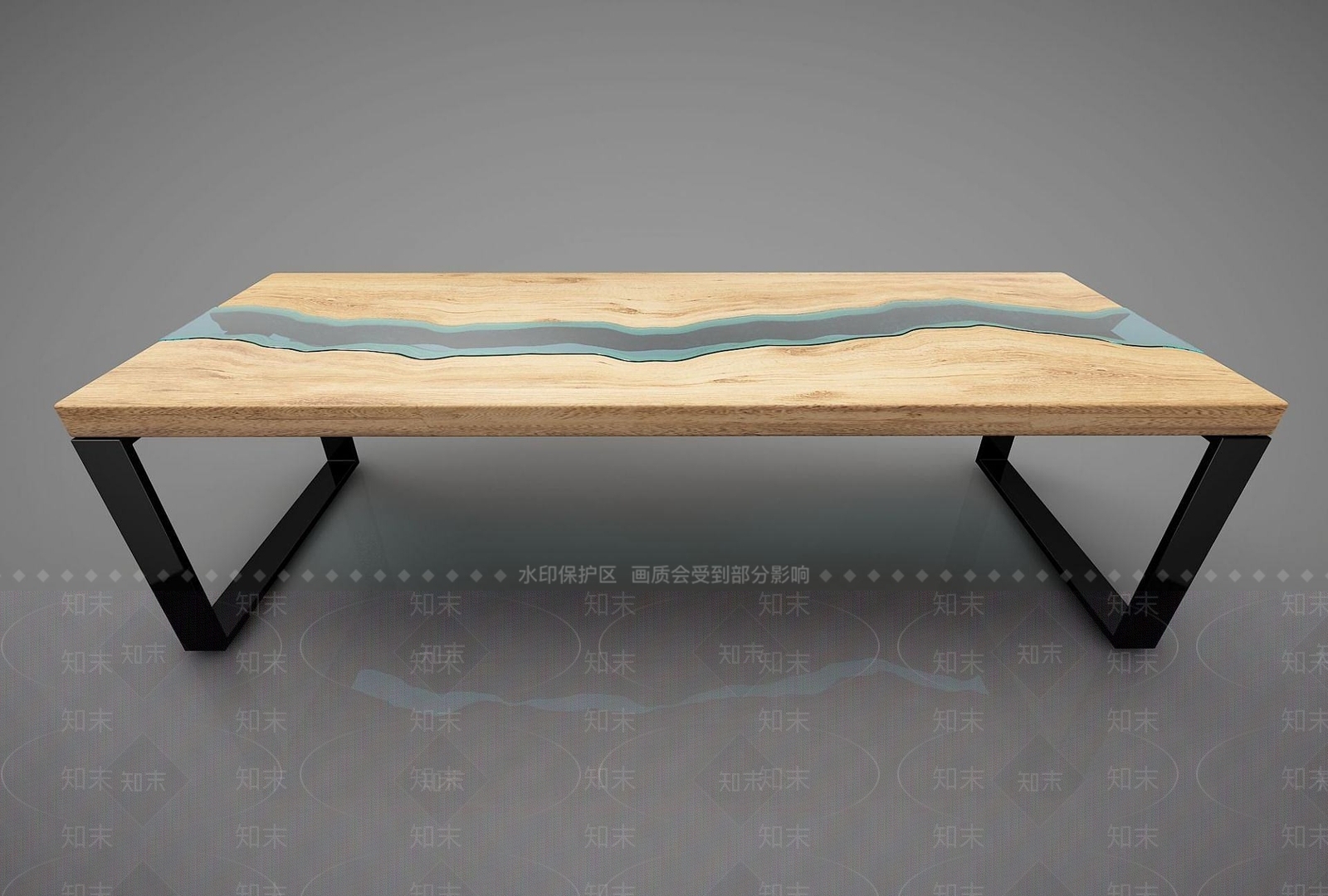 现代木质桌子3D模型下载【ID:1190790754】