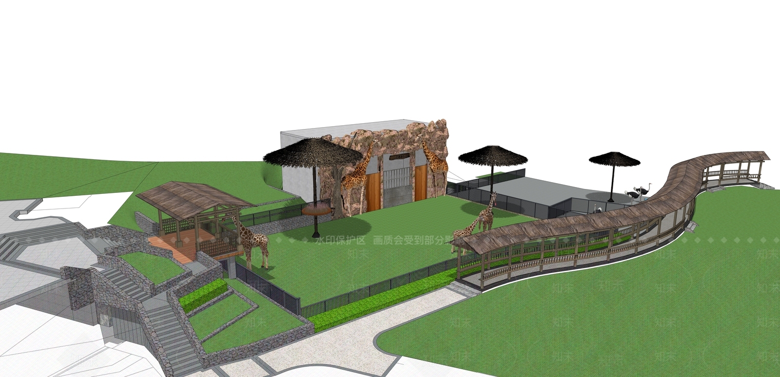 现代其他景观小建筑SU模型下载【ID:1190792767】