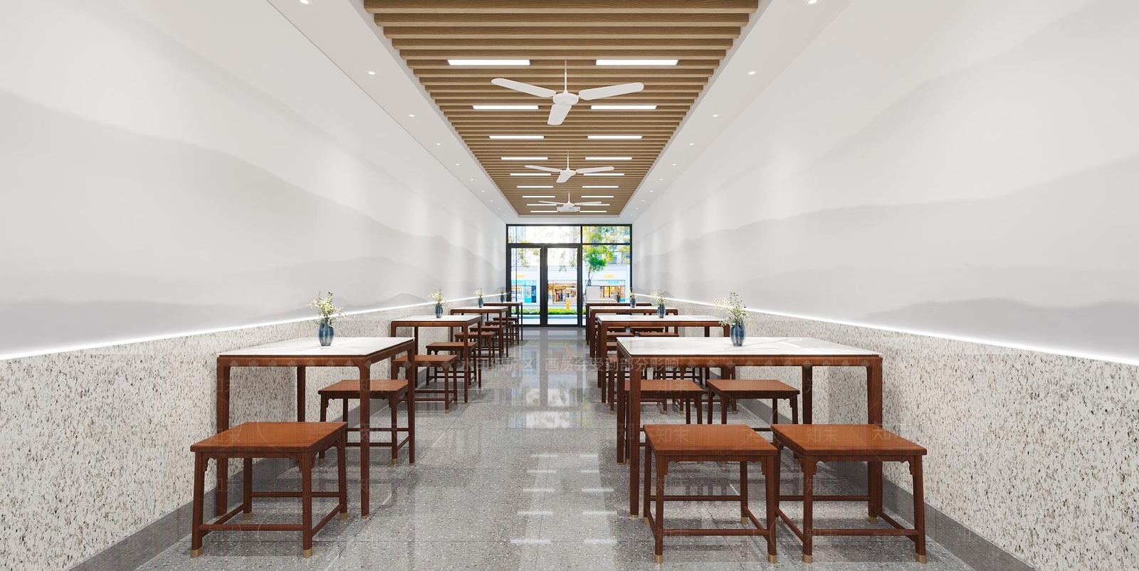 现代新中式其他餐饮空间3D模型下载【ID:1190792683】