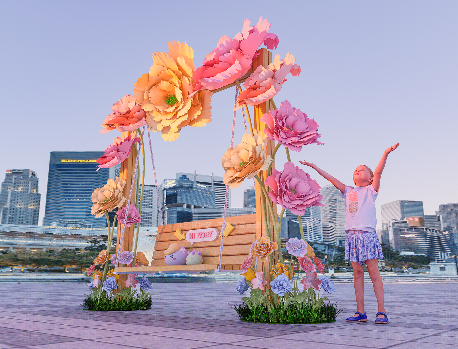 现代秋千SU模型下载【ID:1190795176】