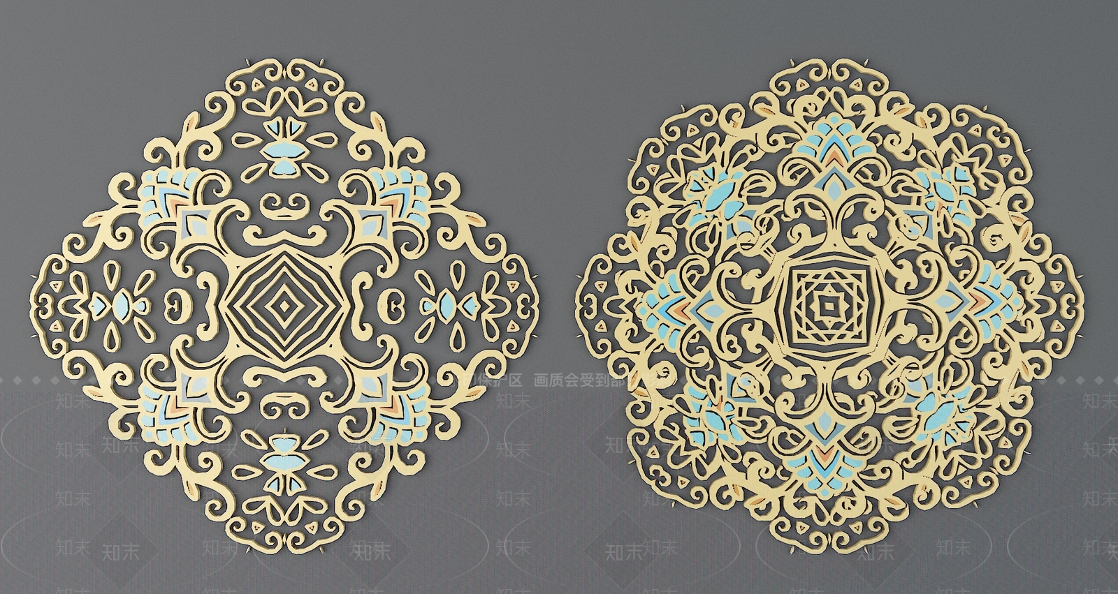 新中式中式雕花3D模型下载【ID:1190795918】