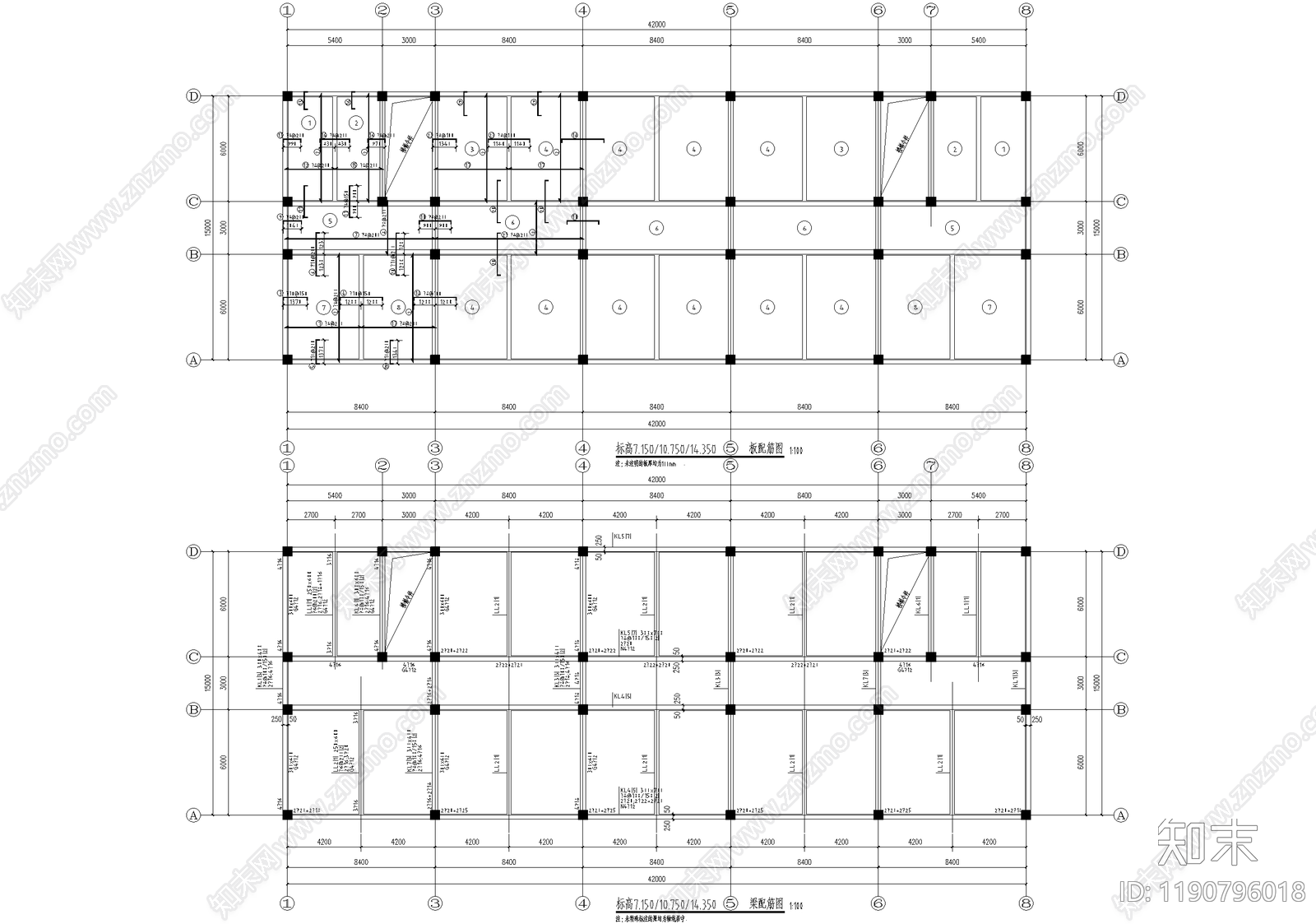 办公楼建筑cad施工图下载【ID:1190796018】