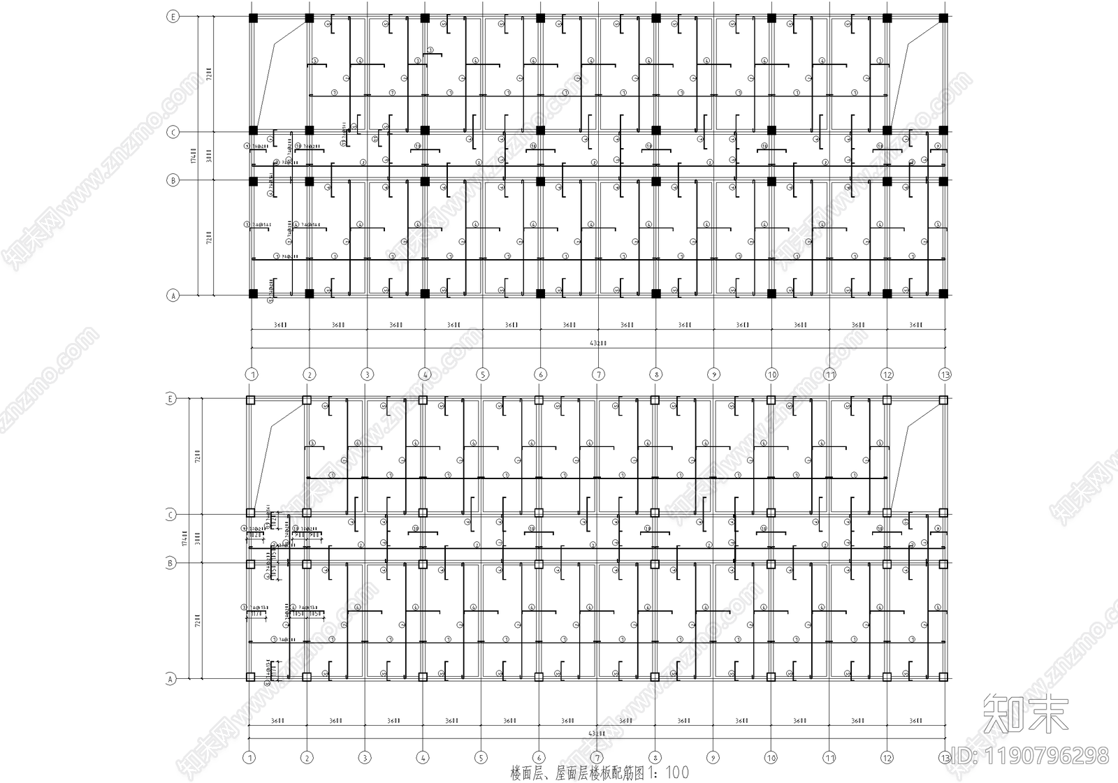 办公楼建筑cad施工图下载【ID:1190796298】