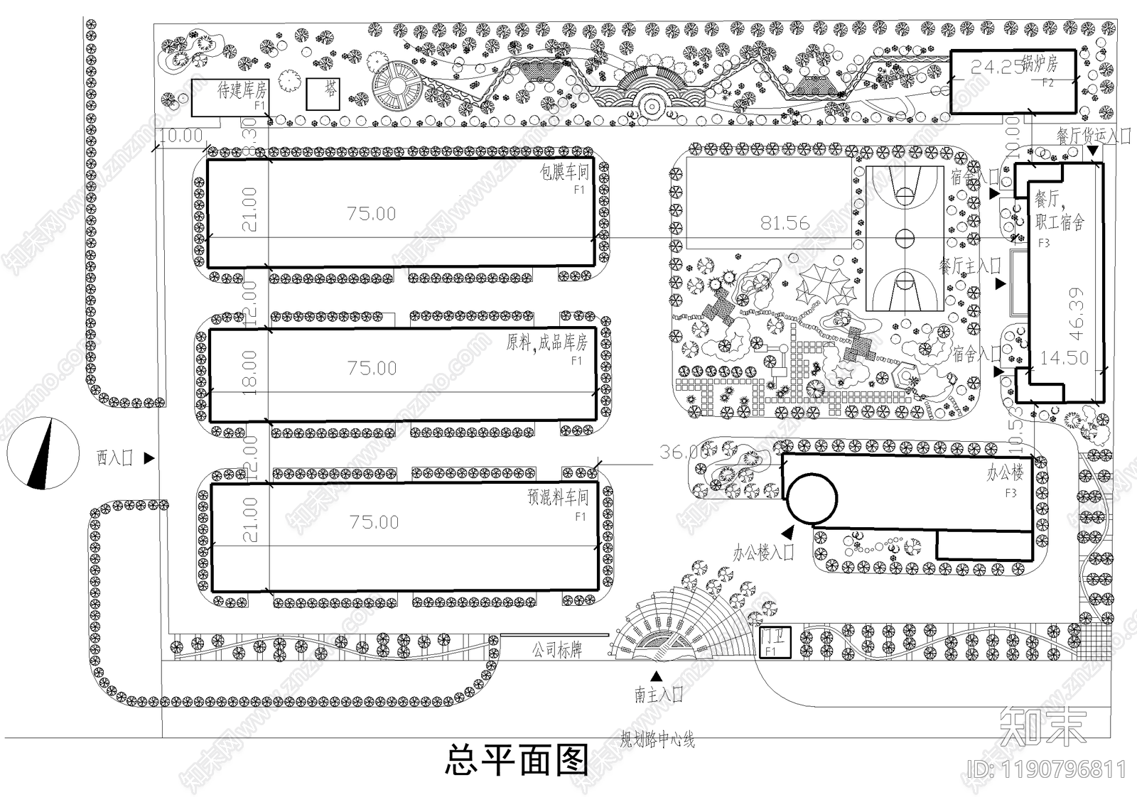厂房景观施工图下载【ID:1190796811】