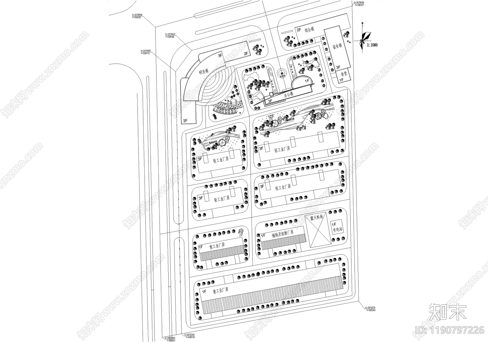 厂房景观施工图下载【ID:1190797226】