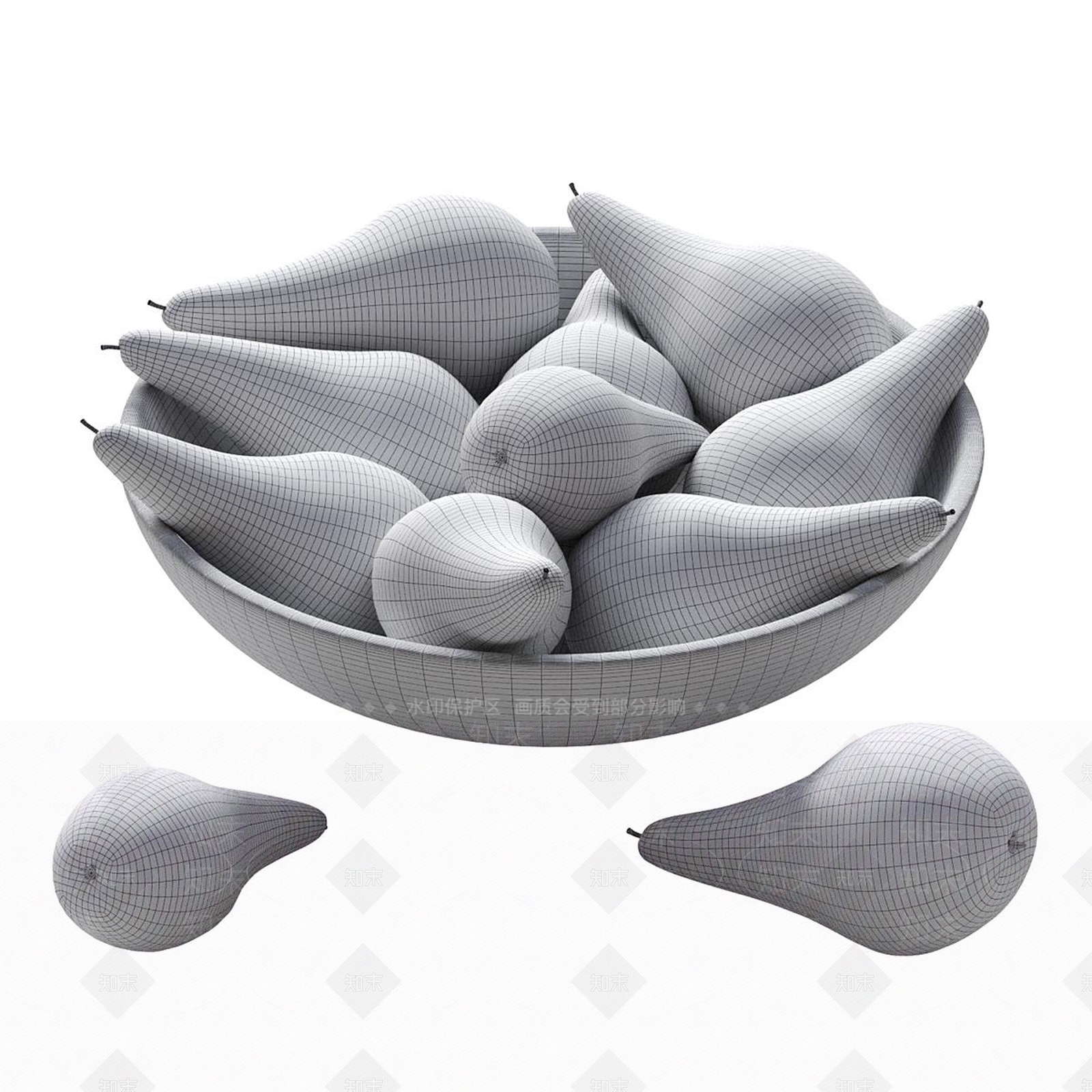 奶油中古摆件组合3D模型下载【ID:1190797273】