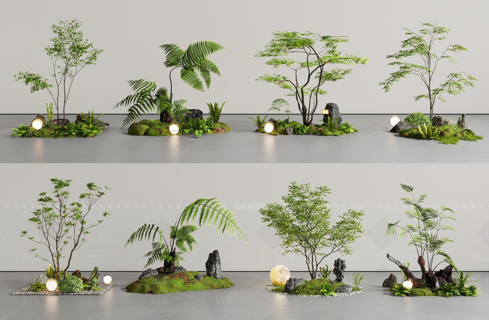 现代室内景观3D模型下载【ID:1190798485】